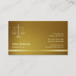 ATTORNEY AT LAW   Elegant Business Card