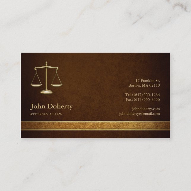 ATTORNEY AT LAW | Elegant Business Card (Front)