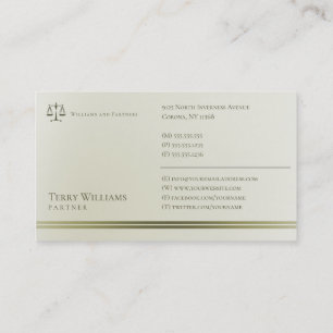 ATTORNEY AT LAW   Elegant Business Card