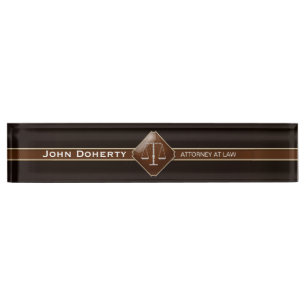 ATTORNEY AT LAW   Elegant Desk Name Plate