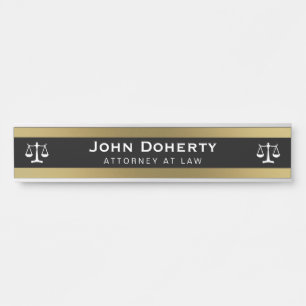 ATTORNEY AT LAW   elegant Door Sign