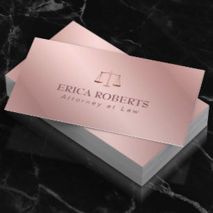 Attorney at Law Elegant Foil Rose Gold Lawyer Business Card