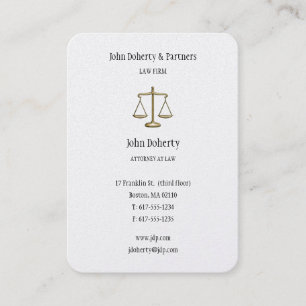 Attorney at Law   Elegant Gold Business Card