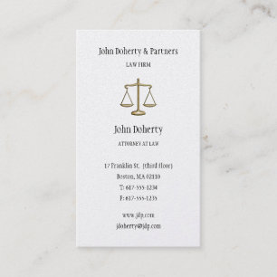 Attorney at Law - Elegant Gold Business Card