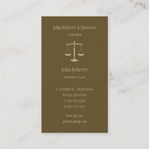 Attorney at Law Elegant Gold Business Card