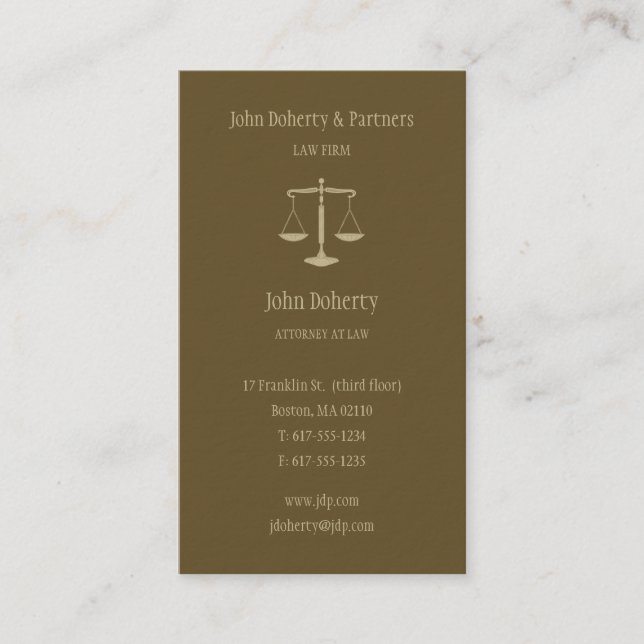 Attorney at Law | Elegant Gold Business Card (Front)