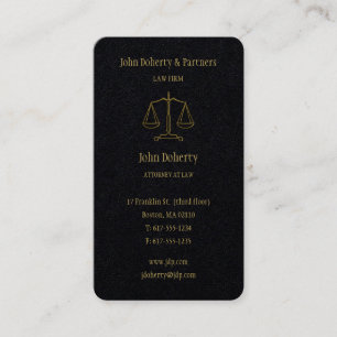 Attorney at Law   Elegant Gold Business Card