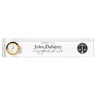 ATTORNEY AT LAW Initials Nameplate