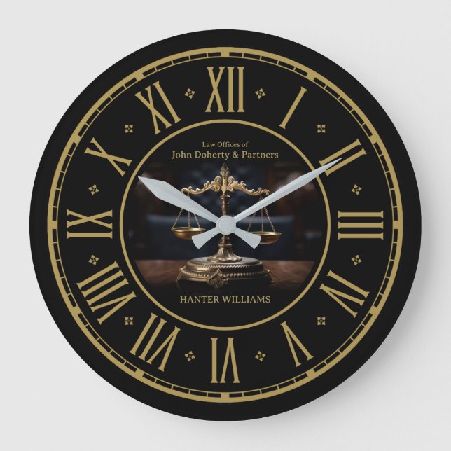 Attorney at Law | Law Office Large Clock (Front)