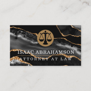 Attorney at Law Lawyer Black Agate Business Card