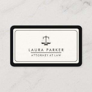 Attorney At Law Lawyer Black Scale Professional Business Card