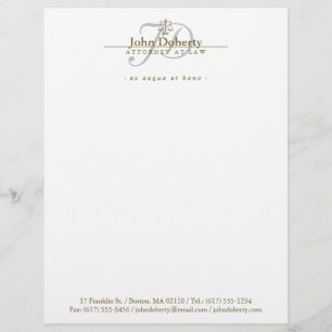 Attorney at Law Lawyer Custom Letterhead