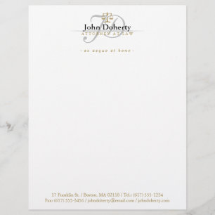 Attorney at Law Lawyer Custom Letterhead