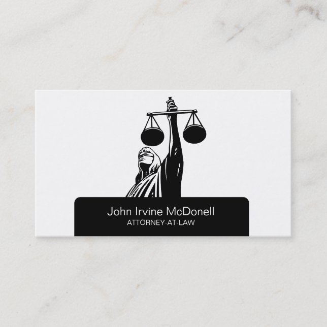 Attorney-at-Law / Lawyer Elegant Professional Business Card (Front)