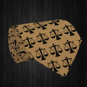 Attorney at Law Lawyer Gold Scales of Justice Tie