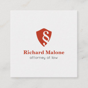 Attorney At Law Lawyer Shield Logo Business Card