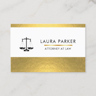 Attorney At Law Legal Black Scale Gold Business Ca Card
