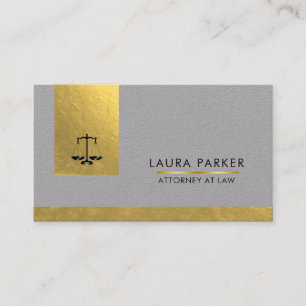 Attorney At Law Legal Black Scale Gold Classic Business Card
