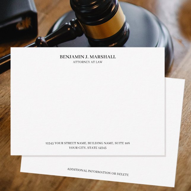 Attorney at Law Legal Formal Professional Black Card (Creator Uploaded)