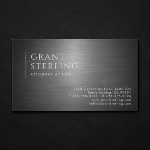 Attorney at Law Metallic Professional Business Card