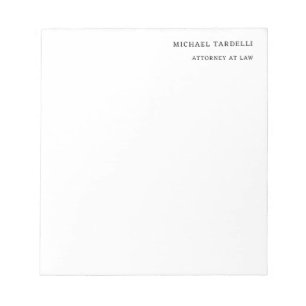 Attorney at Law Minimalist Classical Plain Notepad
