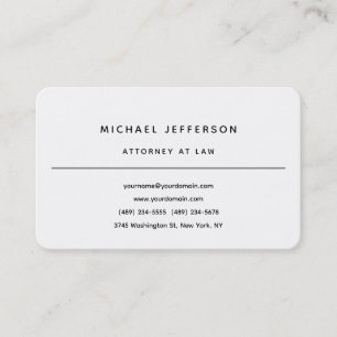 Attorney at Law Minimalist Classical Pro Business Card