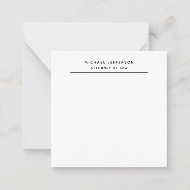 Attorney at Law Minimalist Classical Pro Card (Front)