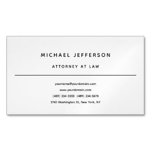 Attorney at Law Minimalist Classical Pro Magnetic Business Card