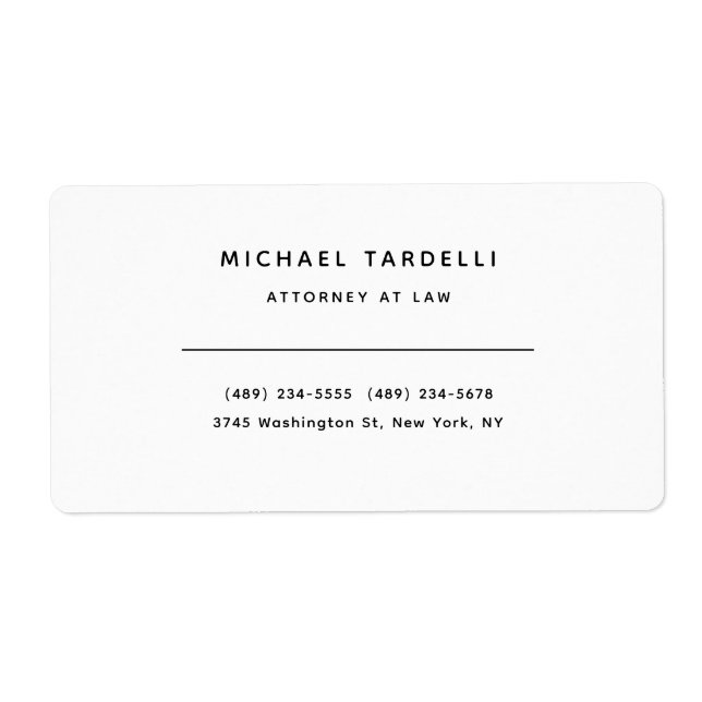 Attorney at Law Minimalist Classical Professional (Front)