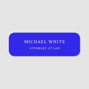 Attorney at Law Minimalist Classical Professional Name Tag