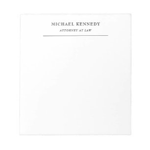 Attorney at Law Minimalist Classical Professional Notepad