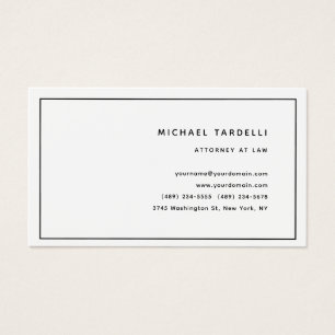 Attorney at Law Minimalist Classical Profile Card