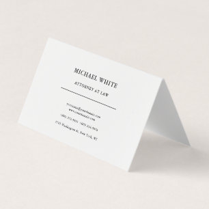 Attorney at Law Minimalist Professional Business Card