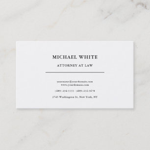 Attorney at Law Minimalist Professional Business Card