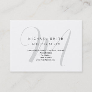 Attorney at Law Modern Minimalist Plain Business Card
