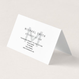Attorney at Law Modern Minimalist Plain Business Card