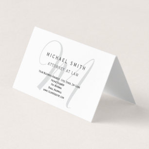 Attorney at Law Modern Minimalist Plain Business Card