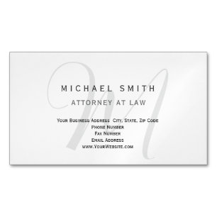 Attorney at Law Modern Minimalist Plain Magnetic Business Card