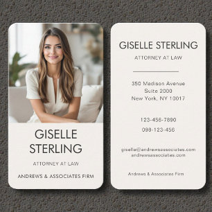 Attorney at Law Photo Business Card