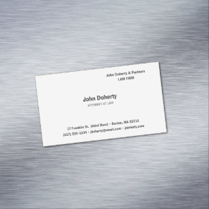 Attorney at Law   Plain Magnetic Business Card