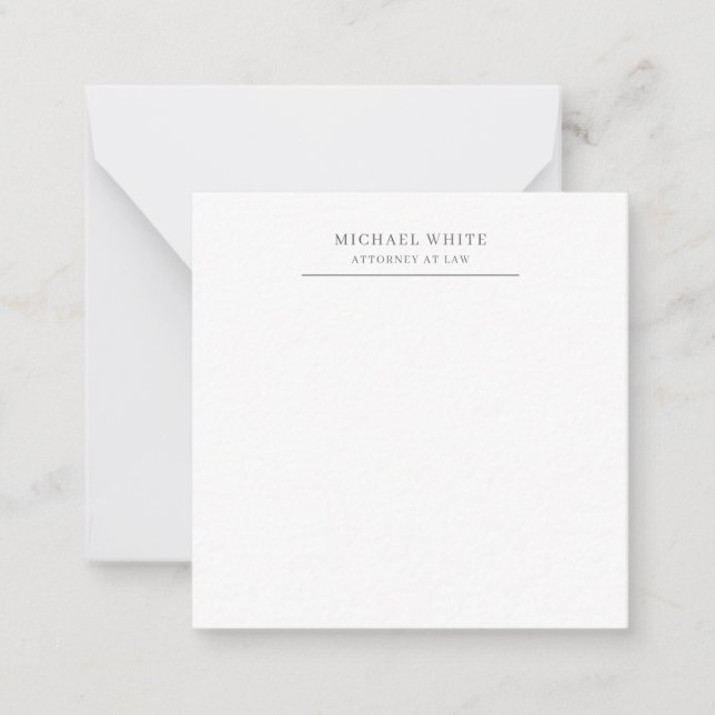 Attorney at Law Plain Minimalist Classical Pro Card (Front)