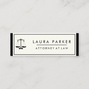 Attorney At Law Plain Simple Professional Elegant Mini Business Card