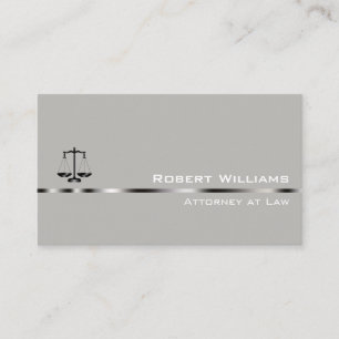 Attorney At Law Professional Simple Gray Black Business Card
