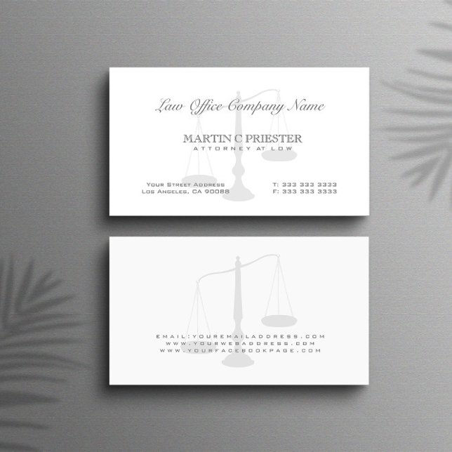 Attorney At Law Scale Watermark Business Card (Creator Uploaded)
