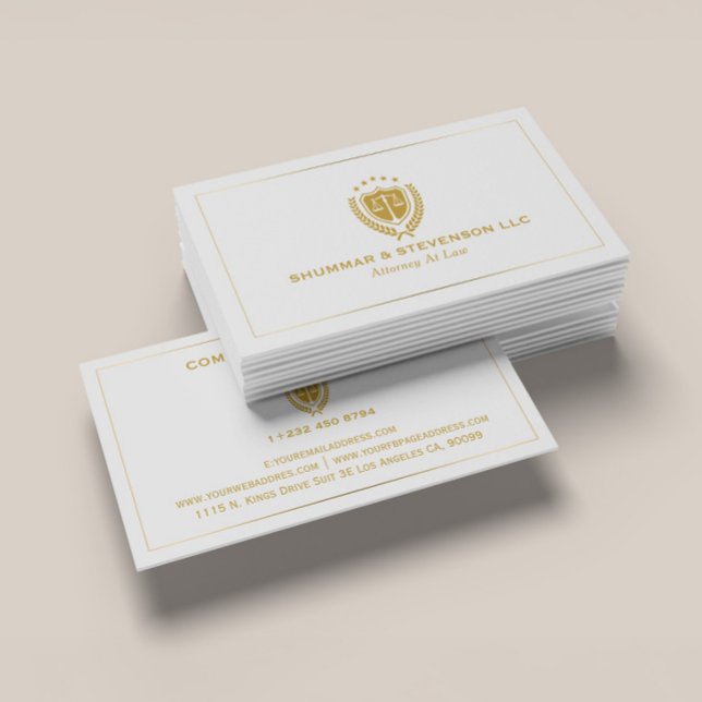 Attorney At Law-Simple Custom Logo Business Card (Creator Uploaded)