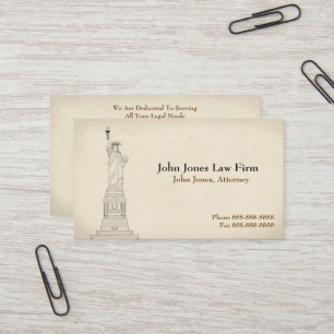 Attorney At Law Statue of Liberty Business Card