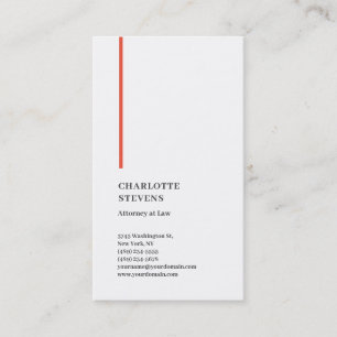 Attorney at Law Trendy Minimalist Elegant Simple Business Card