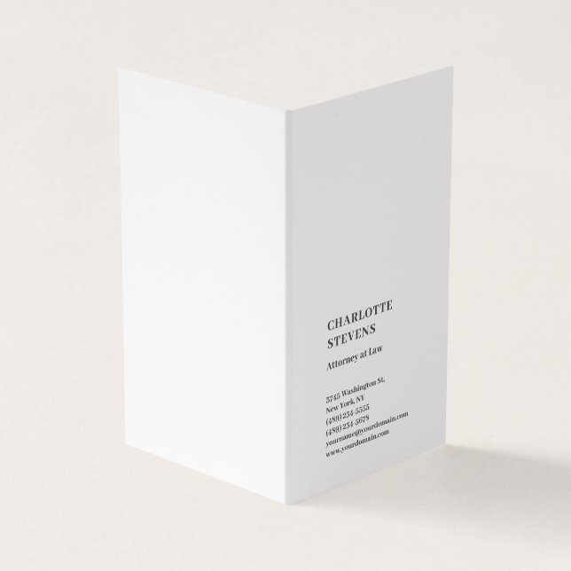 Attorney at Law Trendy Minimalist Elegant Simple Business Card (Outside)