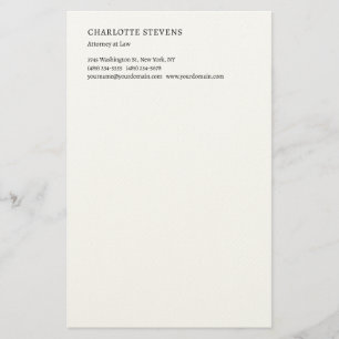 Attorney at Law Trendy Minimalist Elegant Simple Stationery