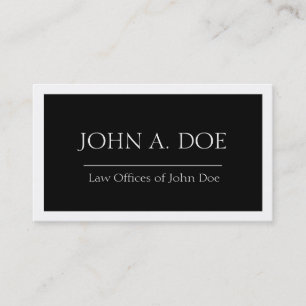 Attorney Black Banner - Available Letterhead - Business Card